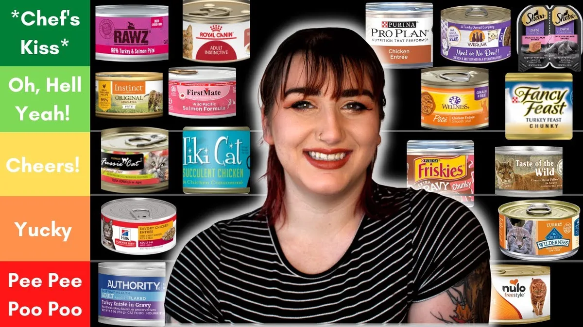 cat food with topper