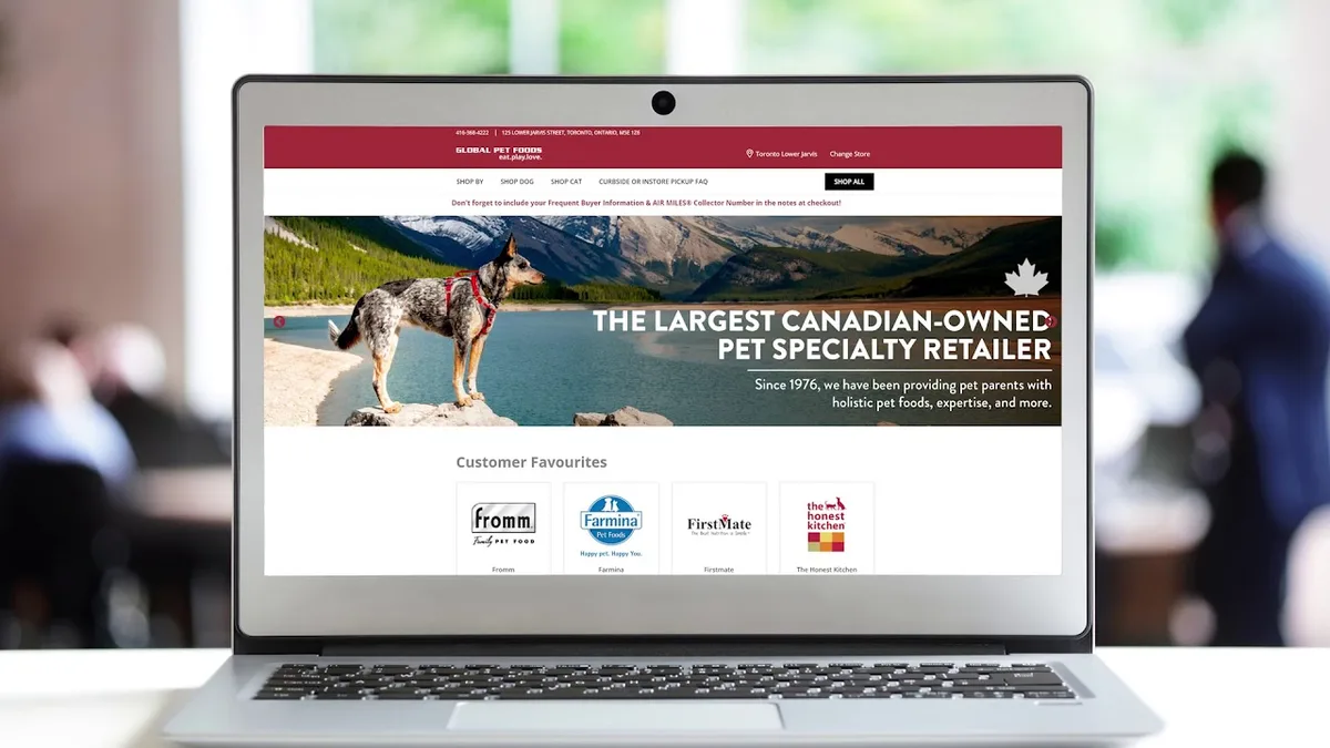 Online Pet Food Shopping Cart