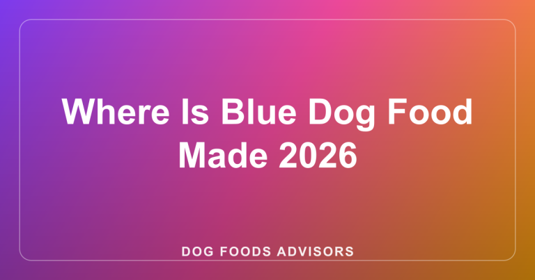 Where Is Blue Dog Food Made 2026