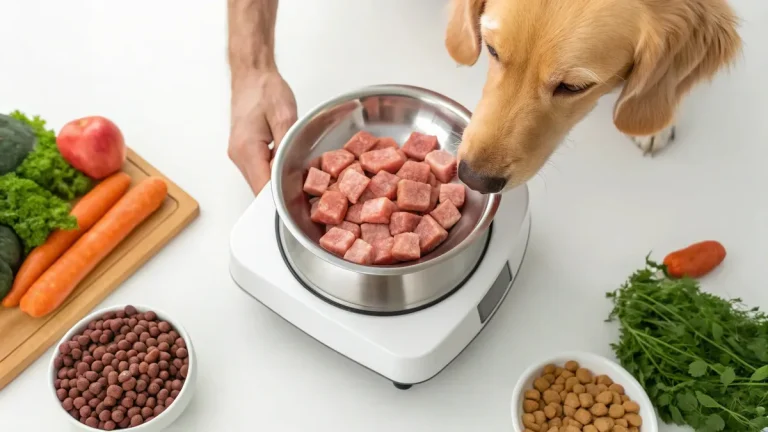 how much raw food to feed dog
