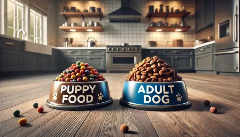 when to switch from puppy food to dog food